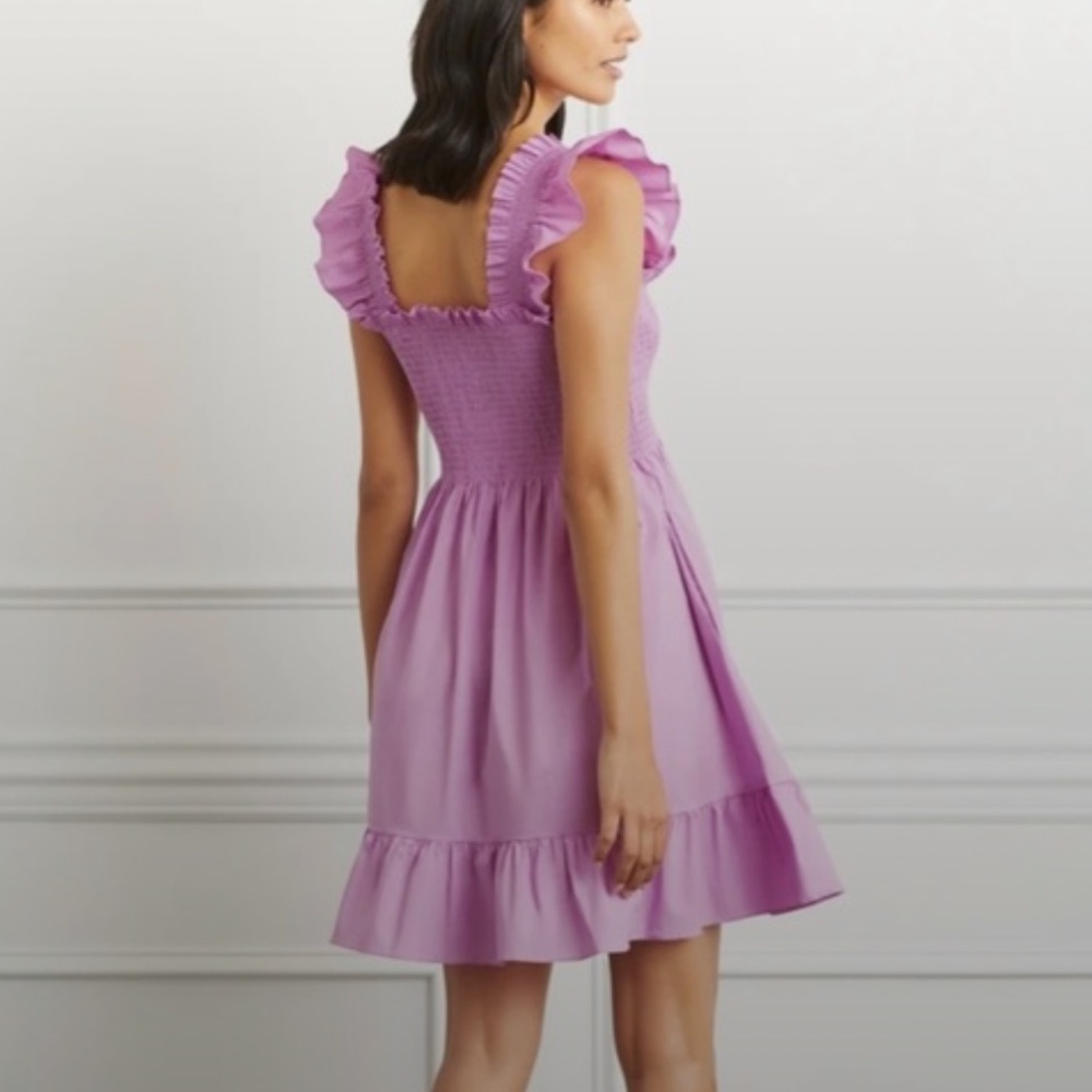 Hill House The Elizabeth Nap Dress in Lilac Sky Poplin Medium - Picture 2 of 12